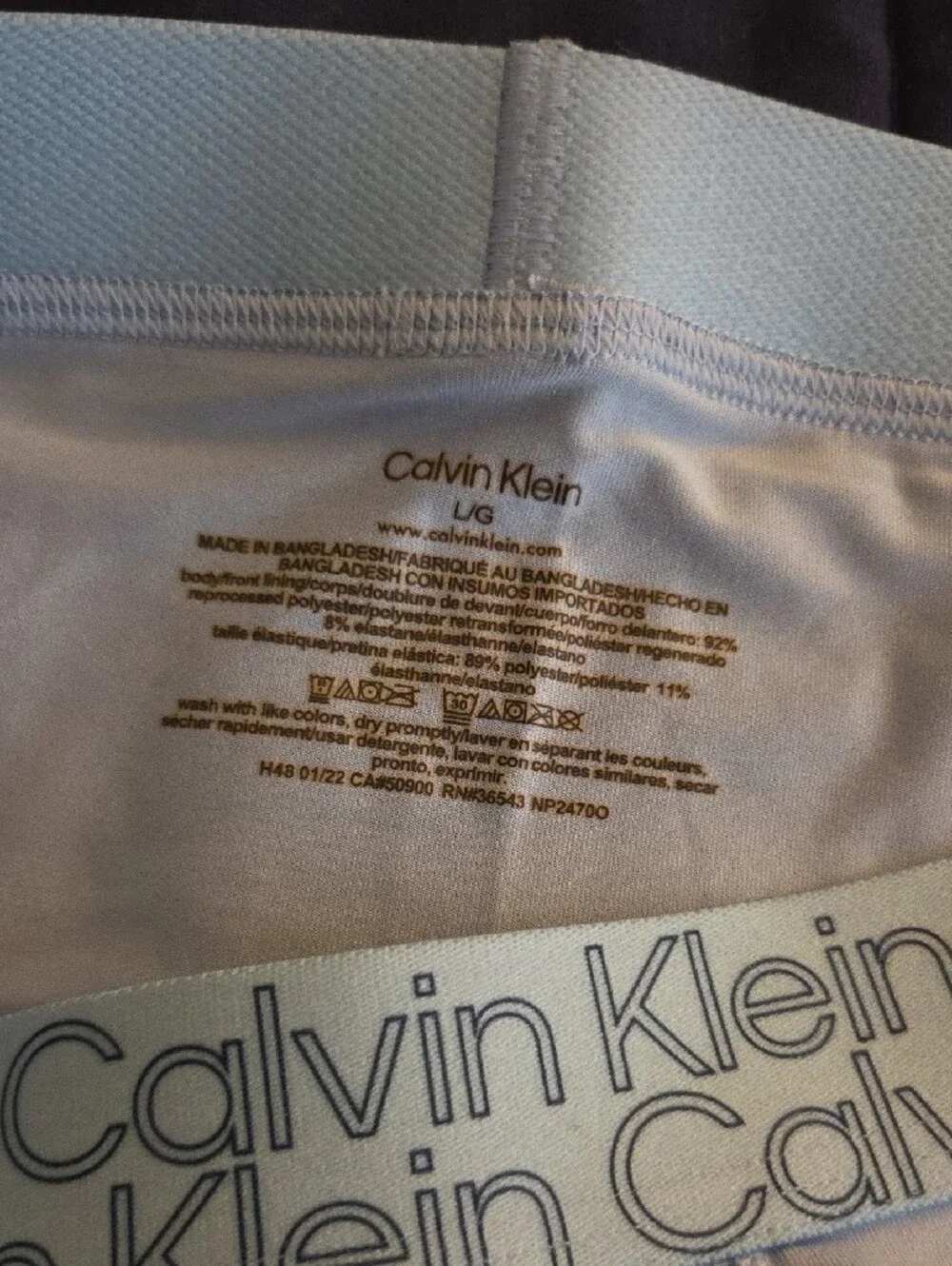 Calvin Klein Boxer Briefs Trio — Navy Blue, Red, Light Blue Dri-fit Material